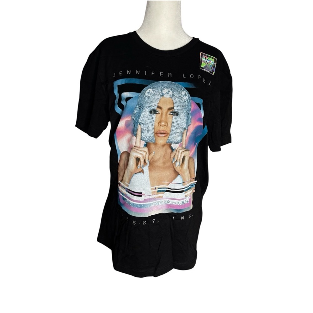 Guess JLO It’s My Party 2019 Tour Black Graphic Women's Tee Size Medium